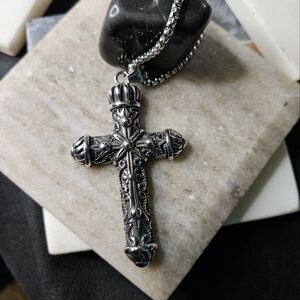 Men's Antique Silver Cross